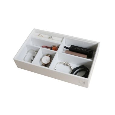 Squared Away&trade; Small Stackable Jewelry Trays in Coconut Milk (Set of 3). View a larger version of this product image.