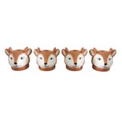 H for Happy&trade; Reindeer Stoneware Taper Candle Holders (Set of 4)