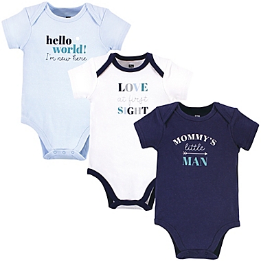 Hudson Baby&reg; 3-Pack Mommy&#39;s Man Short Sleeve Bodysuits. View a larger version of this product image.