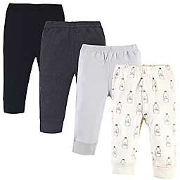 Touched by Nature Size 9-12M 4-Pack Milk Organic Cotton Pants in Black