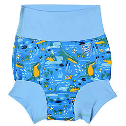 Splash About Happy Nappy Crocodile Swamp Swim Diaper in Blue