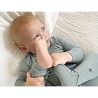 g&uuml;nam&uuml;na&reg; Size 3-6M Romper/Footie Convertible Pajama in Sage. View a larger version of this product image.