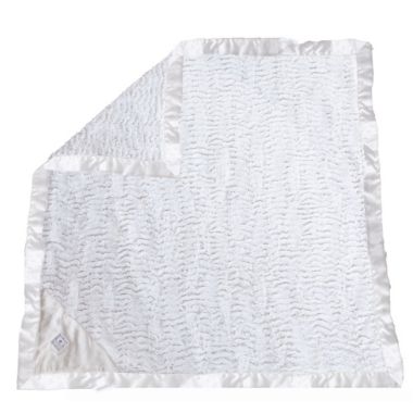 Zalamoon Strollet Plush Blanket with Designated Satin Trim Corner. View a larger version of this product image.