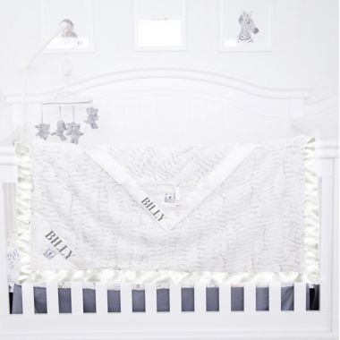 Zalamoon Diamond Plush Blanket with Satin Accent in Flake. View a larger version of this product image.