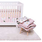 Alternate image 1 for Trend Lab&reg; Lemon Floral 4-Piece Crib Bedding Set in Pink