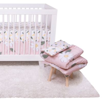 Trend Lab&reg; Lemon Floral 4-Piece Crib Bedding Set in Pink
