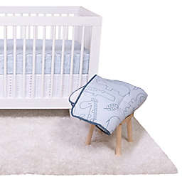 Trend Lab® Simply Safari 4-Piece Crib Bedding Set in Blue