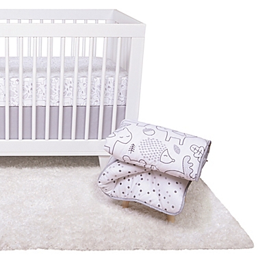 Trend Lab&reg; Simply Forest 4-Piece Crib Bedding Set in Grey/White. View a larger version of this product image.