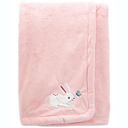 carter's® Toddler Bunny Fuzzy Plush Velboa Blanket in Light Pink
