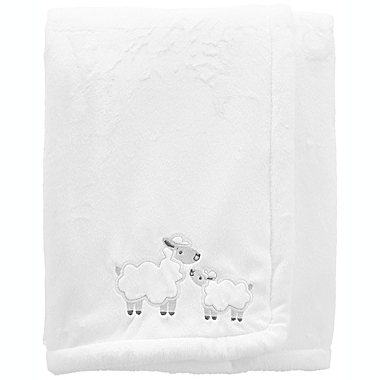 carter&#39;s&reg; Toddler Lamb Fuzzy Plush Velboa Blanket in White. View a larger version of this product image.