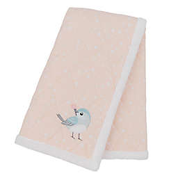 Living Textiles Ava Birds Cotton Stroller Blanket in Pink/Blue
