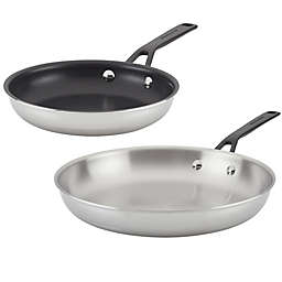 KitchenAid® 5-Ply Clad Stainless Steel 2-Piece Fry Pan Set
