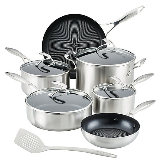 Alternate image 1 for Circulon® SteelShield Nonstick Stainless Steel 11-Piece Cookware Set