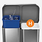 Alternate image 6 for simplehuman&reg; Dual Compartment Rectangular 58-Liter Step Trash Can in Brushed Stainless Steel
