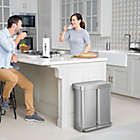 Alternate image 1 for simplehuman&reg; Dual Compartment Rectangular 58-Liter Step Trash Can in Brushed Stainless Steel