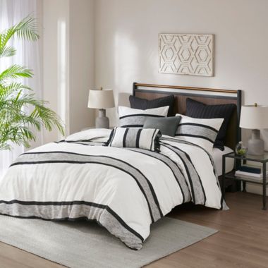 INK+IVY Cole Cotton Jacquard Duvet Cover Set. View a larger version of this product image.