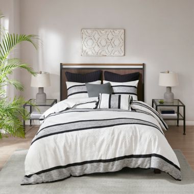 INK+IVY Cole Cotton Jacquard Duvet Cover Set. View a larger version of this product image.