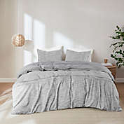 Clean Spaces Dover Organic Cotton Oversized 3-Piece King/California King Duvet Cover Set in Grey