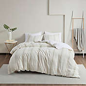 Clean Spaces Hollis Organic Cotton 3-Piece King/California King Duvet Cover Set in Taupe/Ivory