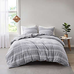 Clean Spaces Oakley Organic Cotton 3-Piece King/California King Duvet Cover Set in Grey