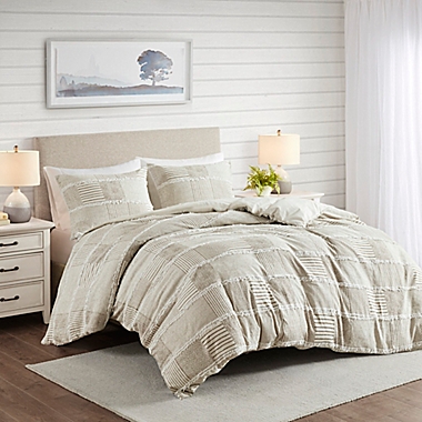 Madison Park&reg; Schafer Cotton Clipped Bedding Collection. View a larger version of this product image.