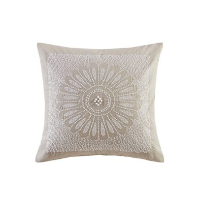 INK+IVY Sofia Cotton Embroidered Square Decorative Pillow