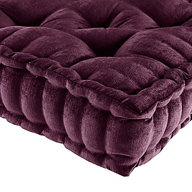 Intelligent Design&trade; Azza Square Floor Cushion in Plum. View a larger version of this product image.