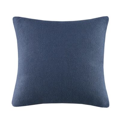 INK+IVY II Bree Knit European Pillow Cover in Blue