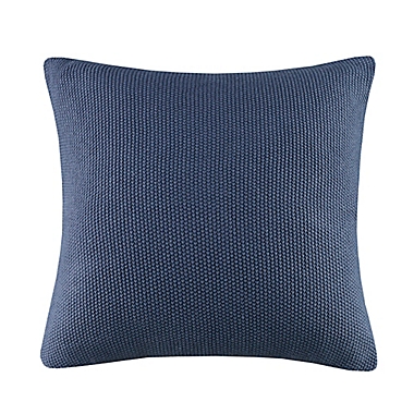 INK+IVY II Bree Knit European Pillow Cover in Blue. View a larger version of this product image.