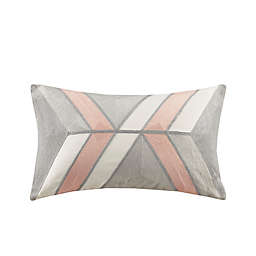INK+IVY Aero Embroidered Abstract Oblong Pillow