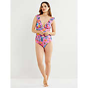 A Pea in the Pod&reg; One-Piece UPF 50+ Ruffled Maternity Swimsuit