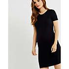 Alternate image 5 for A Pea in the Pod&reg; Extra Small Pocket Tee Maternity Shirt Dress in Black