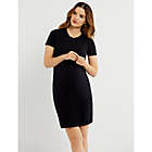 Alternate image 3 for A Pea in the Pod&reg; Extra Small Pocket Tee Maternity Shirt Dress in Black