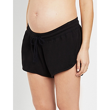 Motherhood Maternity&reg; X-Large Under Belly French Terry Lounge Maternity Short in Black. View a larger version of this product image.