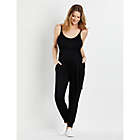 Alternate image 4 for Motherhood Maternity&reg; Small French Terry Jogger Maternity Jumpsuit in Black