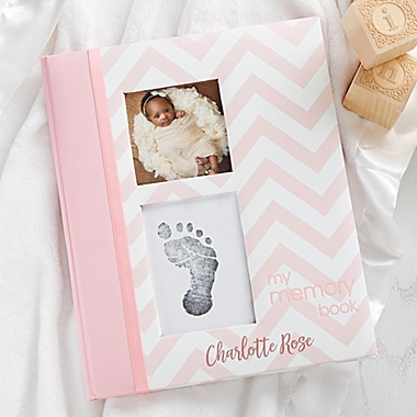 Chevron &quot;My Memory Book&quot; Personalized Baby Book. View a larger version of this product image.