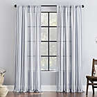 Alternate image 0 for Clean Window&reg; Leno Weave Stripe Anti-Dust Sheer 96-Inch Window Curtain Panel in Indigo