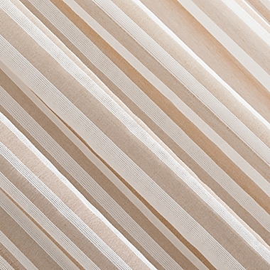 Clean Window&reg; Leno Weave Stripe Anti-Dust Sheer 84-Inch Window Curtain Panel in Pecan. View a larger version of this product image.