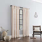 Alternate image 1 for Clean Window&reg; Leno Weave Stripe Anti-Dust Sheer 84-Inch Window Curtain Panel in Pecan