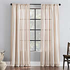 Alternate image 0 for Clean Window&reg; Leno Weave Stripe Anti-Dust Sheer 84-Inch Window Curtain Panel in Pecan