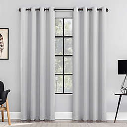 Clean Window® Anti-Dust Room Darkening Grommet 63-Inch Window Curtain Panel in Dove White