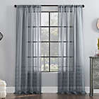 Alternate image 0 for Clean Window&reg; Striped Accent Anti-Dust Sheer 84-Inch Window Curtain Panel in Storm