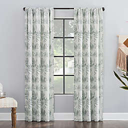 Clean Window® Subtle Foliage Anti-Dust 84-Inch Window Curtain Panel in Mineral