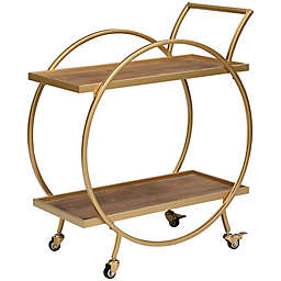 FirsTime® Odessa Bar Cart in Gold/Brown