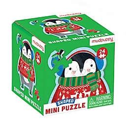 Mudpuppy Winter Penguin Shaped 24-Piece Mini Puzzle