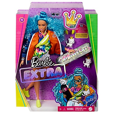 Mattel&reg; Barbie&trade; Blue Curly Hiar Extra Doll. View a larger version of this product image.
