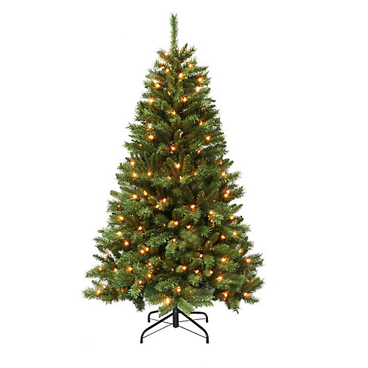 Alternate image 1 for H for Happy™ Spruce Pre-lit Artificial Christmas Tree with Clear Lights