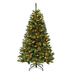 H for Happy™ 6-Foot Spruce Pre-Lit Artificial Value Christmas Tree with Clear Lights