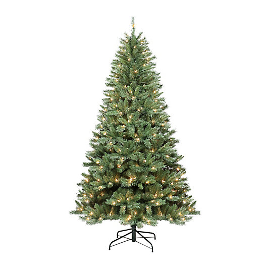 Alternate image 1 for H for Happy™ 7.5-Foot Spruce Pre-lit Artificial Christmas Tree with Clear Lights