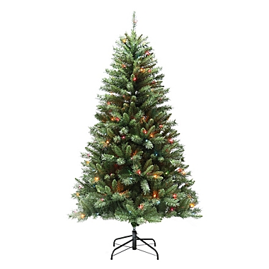 H for Happy&trade; 6-Foot Spruce Pre-Lit Artificial Value Christmas Tree in Green. View a larger version of this product image.